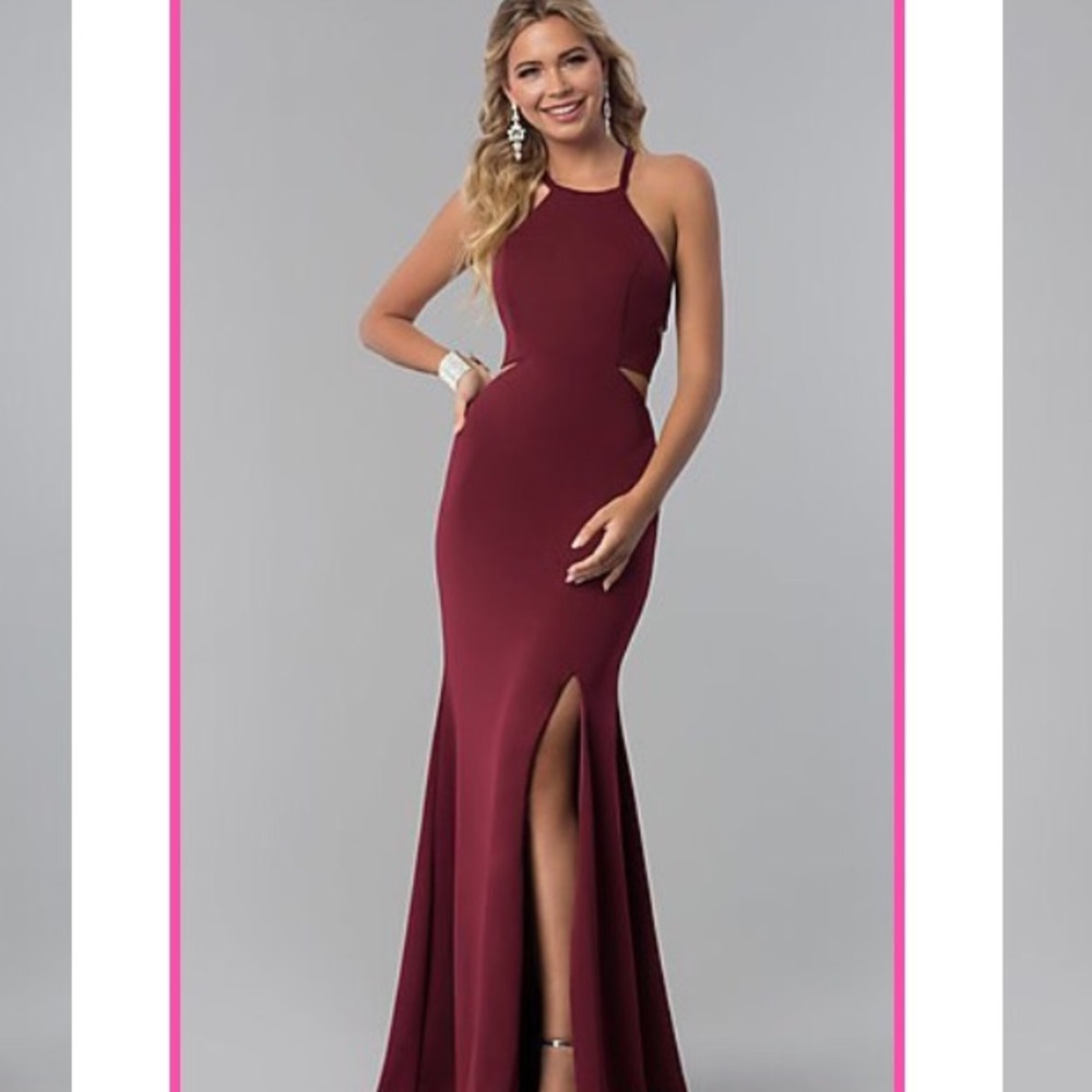 Burgundy dress